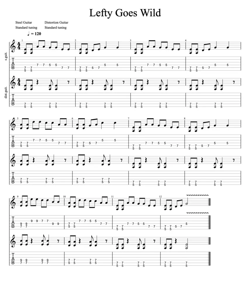 Noten zu "Lefty Goes Wild"
